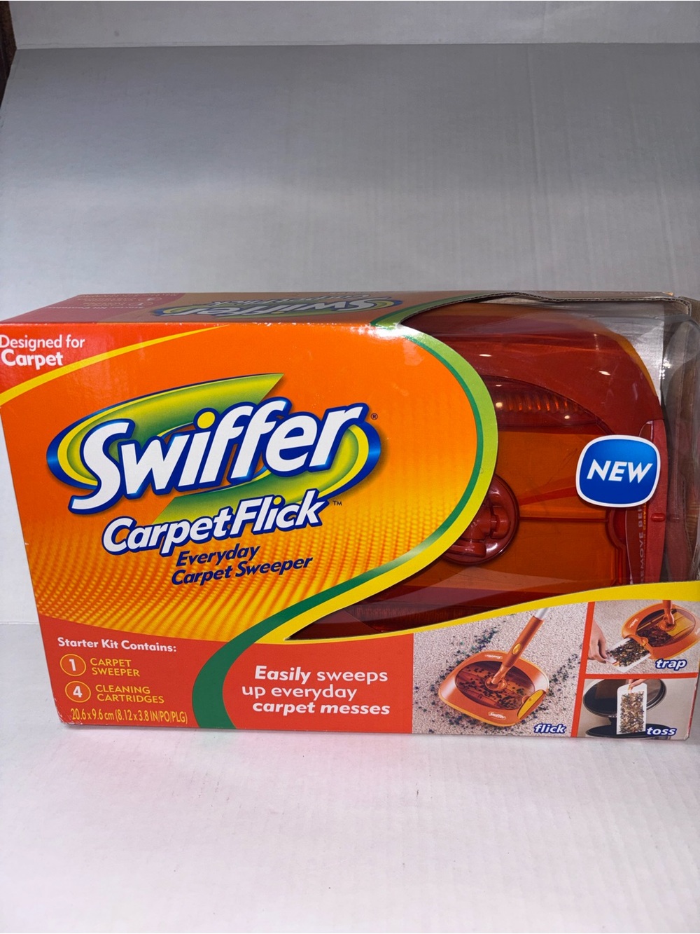 Swiffer CarpetFlick Carpet Sweeper - Orange